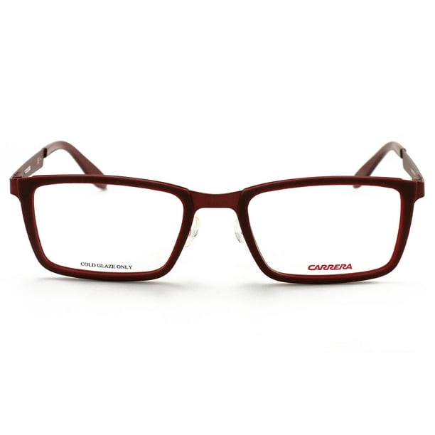 Carrera Womens Eyeglasses CA5529 9AQ Red 52 20 145 with Demo Lens Rectangle  