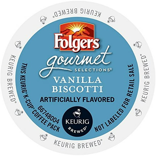 Folgers Gourmet Selections Vanilla Biscotti KCup Coffee 24 Count for
