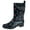 Black Multi, variant on Shiny Ice Cream Printed Jelly Mid Calf Women Rain Boot