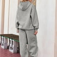 thumbnail image 4 of CILENON Clearance Sweatsuits for Women Set 2 Piece Outfits Long Sleeve Hoodie Oversized Sweatshirt Jogger Pants Casual Tracksuit Sets with Pockets (Gray,M), 4 of 5