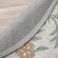thumbnail image 2 of Ox Bay Talia 4' Round Gray/Ivory Floral Wool Indoor Area Rug, 2 of 7