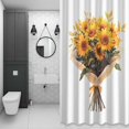 thumbnail image 3 of Summer Sunflower Shower Curtain for Bathroom, Watercolor Vintage Yellow Floral Waterproof Cloth Fabric Bathroom Accessories Set with 12 Rust Proof Plastic Hooks, 36"x78", 3 of 9