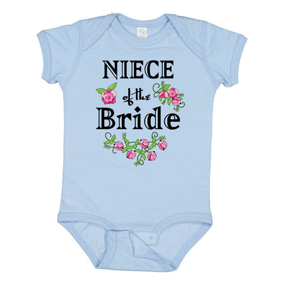 Inktastic Niece of the Bride Roses Girls Baby Bodysuit