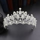 thumbnail image 1 of Zhuge Tiara de boda para novia, diadema de princesa, corona de novia, joyería para el cabello con diamantes de imitación de cristal, decoración para novia, cumpleaños, graduación, boda (plateada), 1 of 5