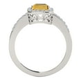 thumbnail image 3 of Mauli Jewels Engagement Rings for Women 3.20 Carat Diamond and Emerald Shaped Citrine Ring prong 10K White Gold, 3 of 6