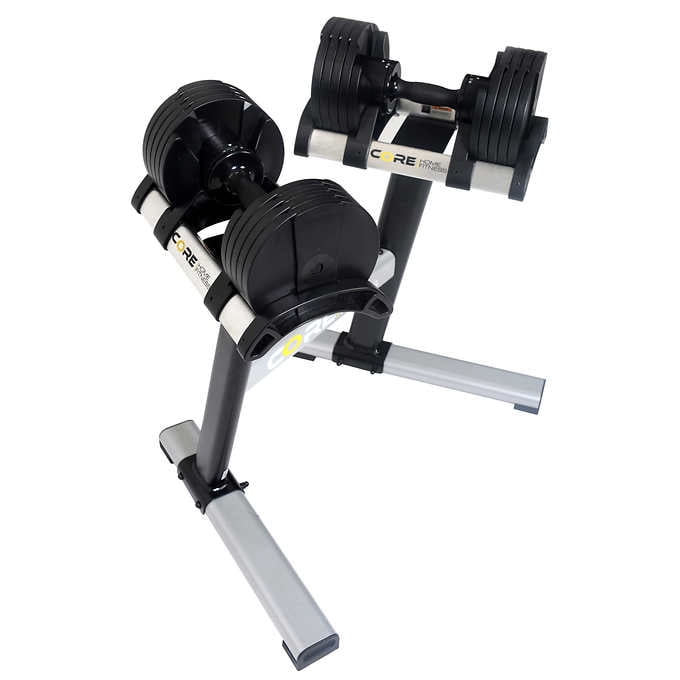 Core Home Fitness Adjustable Dumbbell Set and Stand Walmart