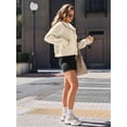 thumbnail image 2 of Womens Zip Up Hoodies Fleece Jackets Oversized Sweatshirts Fall Fashion Outfits Sweaters Winter Clothes Light Yellow S, 2 of 6