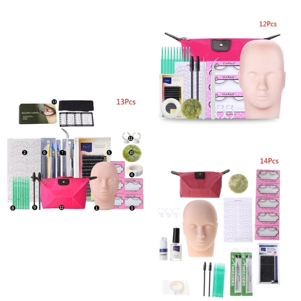 TINYSOME Pro Lashes Kit False Eyelash Extensions Practice Kit Lash Graft Makeup Training