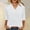 White, variant on Lenpel 3/4 Length Sleeve Womens Tops Trendy Scalloped V Neck Basic Shirts Lightweight Casual Loose Comfy Soft Blouses