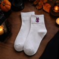 thumbnail image 4 of Halloween Socks for Women, Funny Crazy Novelty Fun, Casual Crew Socks Size 6-9, 4 of 6