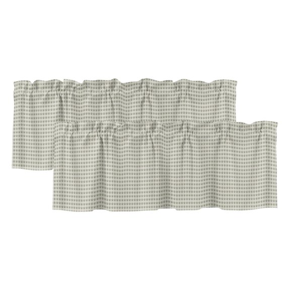 2 Pack Valances for Windows 60 x 18 Inch, Modern Minimalist Art Decorative Kitchen Curtain Valance, Rustic Polka Dots Farmhouse Green Rod Pocket Short Curtains Window Treatment for Bathroom/Cafe