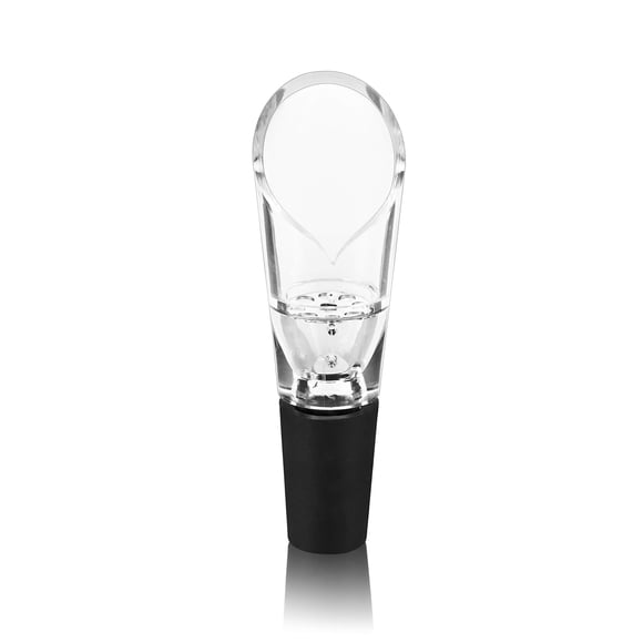Aireador de vino con caño True Aerial para botellas de vino, transparente