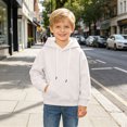 thumbnail image 4 of xaweyi Toddler GirlsSolid Color Cotton Pullover Hooded Sweatshirts Long Sleeve Casual Tops Fit Size 3-4 Years, 4 of 6