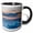 Black/White, variant on 3drose, Glacial Ice in Surf Along Diamond Beach, Kalfafellsstadur, Iceland., 11oz Two-tone Red Mug