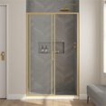thumbnail image 4 of Pemberly Row 48"W x 74"H Sliding Shower Door in Brushed Gold, 4 of 12