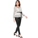 thumbnail image 4 of Blusas Top Peplum De Encaje Semitransparente Allegra K Blanco 3XL, 4 of 6