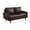 Brown, variant on Hybition Faux Leather Loveseat Modern Sofa with Wooden Legs Brown