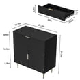 thumbnail image 3 of Coffee Bar with 2 Doors & Drawer, Sideboard Buffet with Adjustable Shelves, Liquor Cabinet with Storage, Accent Console Table for Living & Dining Room, Black, 3 of 9