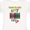 thumbnail image 4 of Inktastic Time to Get Cray Cray Crayons Humor Boys or Girls Long Sleeve Baby Bodysuit, 4 of 5