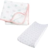 Ideal Baby by the Makers of Aden + Anais Changing Pad Cover & Muslin Blanket, Owls