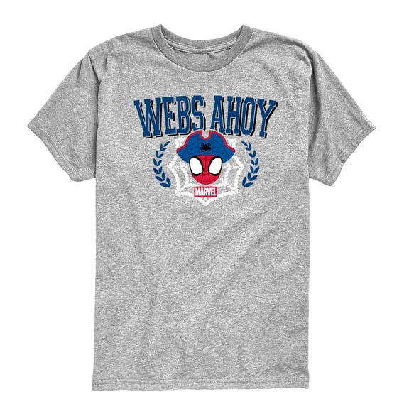 Spidey & His Amazing Friends - Collegiate Webs Ahoy - Youth Boys Short Sleeve Graphic T-Shirt