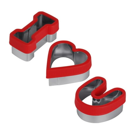 

suidie Sandwich Molds 3Pcs Sandwiches Maker Heat-resistant Durable Valentines Day Cookie Vegetables Sandwich Cutters