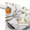 thumbnail image 4 of Swag Valance Curtains for Windows, Tree Bird Light Filtering Kitchen Curtains with Rod Pocket, Spring Watercolor Leaf Branch Watercolor Window Treatment Valances for Living Room, 36x45 - 2 PCS, 4 of 9