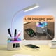 thumbnail image 4 of Lámpara de escritorio LED WILIT con soporte para bolígrafos, puerto de carga USB y reloj, 4 of 7