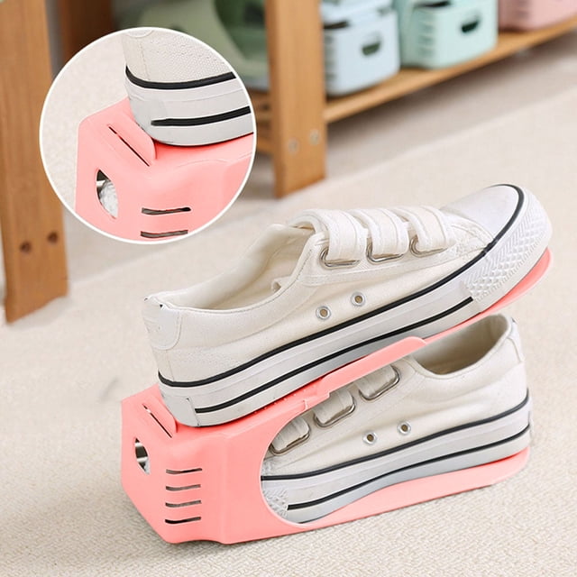 Fiudx Zapatero de Doble Capa, Zapatero Ajustable, Ahorra Espacio, Fácil de Limpiar, Ideal para Dormitorio o Hogar, Material Duradero.