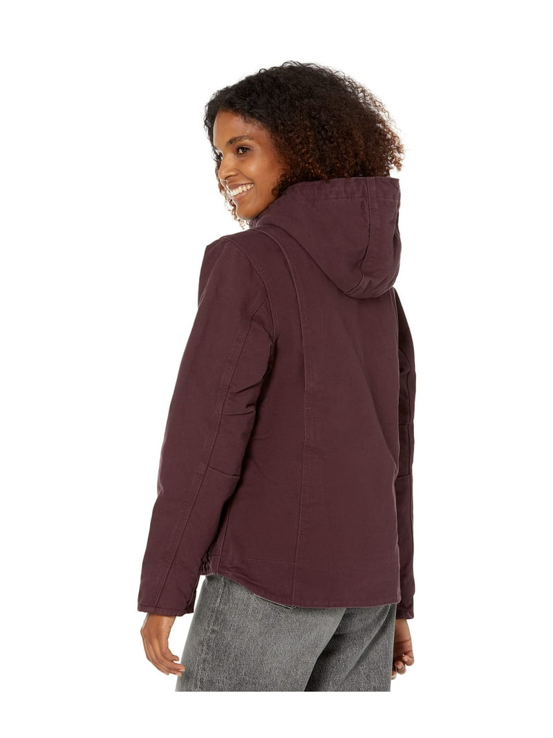 Carhartt OJ141 Sherpa Lined Hooded Jacket (Womens, Blackberry, 2XL