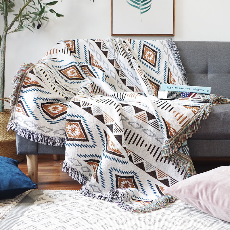 wedding consultant fluent OIENS Beige Bohemian Sofa Throw Blankets Ethnic Woven Boho Geometric White  and Khaki Throw Blanket for Couch Aztec Bed Throws Oversized Chair Sofa  Cover with Tassels 2.9'x5.9' - Walmart.com