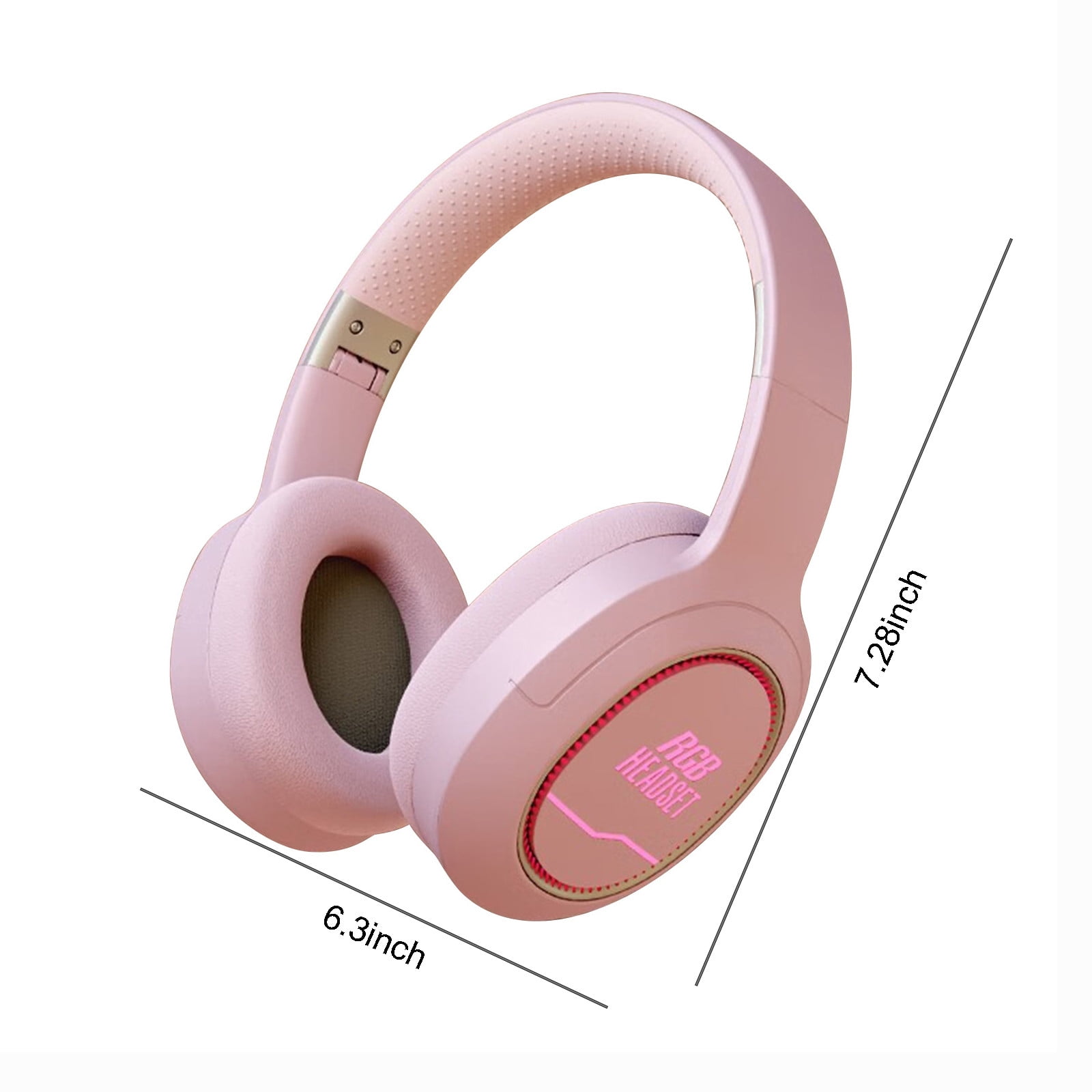Wireless Bluetooth Over Ear Headphones Up to 28H Battery Life Headset with Microphone Gym Overhead Headphones Compatible with iOS & Android Mobile Phones,Computers,Laptop,Pink