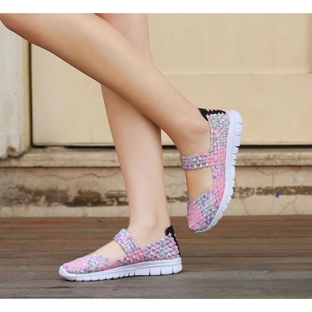 XIHAHA, zapatos tejidos, zapatillas de deporte para mujer, zapatos informales para mujer, nuevo estilo, zapatillas de deporte para mujer, zapatos transpirables para caminar y bailar, sandalias para ni