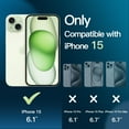 thumbnail image 2 of JETech 5 in 1 Case for iPhone 15 6.1-Inch with 2-Pack Each Tempered Glass Screen Protector and Camera Lens Protector, Non-Yellowing Shockproof Bumper Phone Cover (Green), 2 of 7