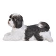 thumbnail image 2 of Décoration de Jardin Statue d'Animal Shih Tzu Allongée - Noir/blanc, 2 of 5