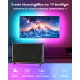thumbnail image 4 of YULINKCO RGB+IC LED Lights for 32-43 Inch TV, 9.84ft Backlight Strip Behind TV, Bluetooth App & Voice Control, 44 Scene Modes, Music Sync, for Ambient Gaming, Bedroom, Monitor, Living Room, 4 of 9