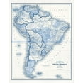 thumbnail image 2 of Vision Studio  26x32 Black Ornate Wood Framed with Double Matting Museum Art Print Titled - South America in Shades of Blue, 2 of 4