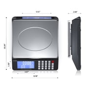 CCWeigh Digital Computing Price Scale with Capacity 66lbs and 0.1oz readability, AC/DC