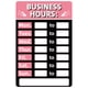 thumbnail image 4 of 1 juego de letreros de horario de doble cara, letrero abierto/cerrado, reloj de retorno con calcomanía de vinilo negro con número para tienda comercial, 4 of 5