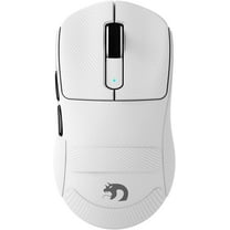 MAMBASNAKE M3 39g SUPERLIGHT Mouse, PixArt PAW3395PRO Gaming Sensor, BT/2.4G Wireless/Wired Gaming Mouse, 6 Adjustable DPI up to 40000, 200 Hrs Battery, Office Mice for PC/Win/Mac - White&Tape