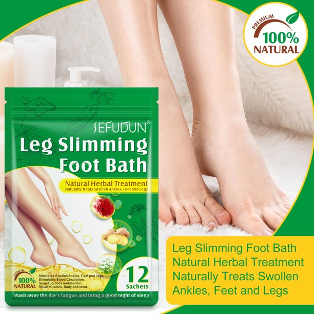 Lymphatic Drainage Ginger Foot Soak 12 Pieces Foot Bath For Legs Slimming Foot Bath Natural