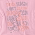 thumbnail image 2 of Looney Tunes Duck Season Rabbit Season Women's T Shirt, Pink, Large, 2 of 6