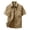 Khaki, variant on Zylarhe Mens Summer Shirts, Men Short Sleeve Button Down Casual Work Shirt Nylon Woven Multiple Pockets Loose Fit Spring Summer Fall Daily Wear Coffee M
