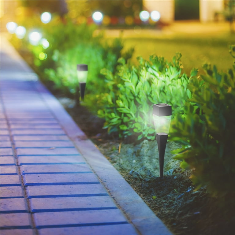 Solar Powered Lights (Set of 6)- LED Outdoor Stake Spotlight Fixture for Gardens, Pathways, and Patios by Pure Garden Solar Powered Lights (Set of 6)- LED Outdoor Stake Spotlight Fixture for Gardens, Pathways, and Patios by Pure Garden