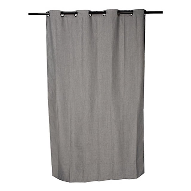cortina de jacquard con arillos poliéster gris claro 210 x 140 cm