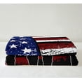 thumbnail image 3 of American Flag Blanket Soldier Silhouettes Fleece Blanket for Veteran'S Day,Vintage White Blue Red Stars and Stripes Fuzzy Blanket Military Army Style Flannel Blanket for Soldiers Gift,Queen, 3 of 6