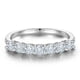 thumbnail image 1 of Anillo MOOSEA de 7 piedras de moissanita chapado en oro blanco de 18 quilates de 0,7 quilates, 1 of 7