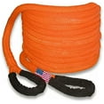thumbnail image 4 of U.S. made ''Safety Orange'' Safe-T-Line- Kinetic RECOVERY ROPE (Snatch Rope) - 1 inch X 30 ft with Receiver Shackle Bracket & HD Carry Bag (4X4 VEHICLE RECOVERY), 4 of 8