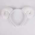 thumbnail image 2 of Diadema para el pelo de oveja, ropa para hombre, diadema de cuerno de oveja, diadema de dibujos animados, diadema de Navidad, aro decorativo para el pelo para niñas (blanco), talla única, 2 of 5