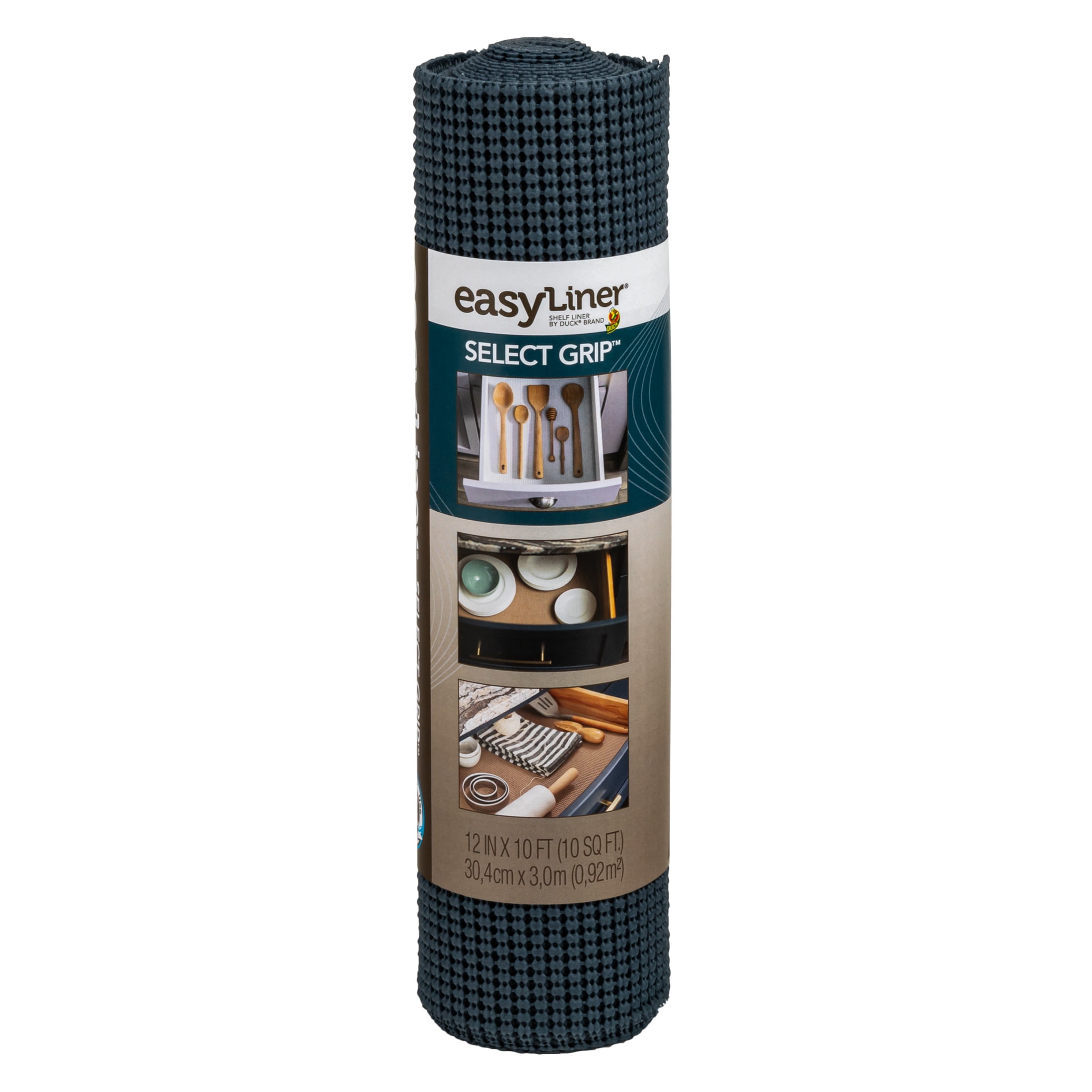 (2 pack) Select Grip EasyLiner Shelf Liner, Navy Blue 12" x 10' 1 Rolls